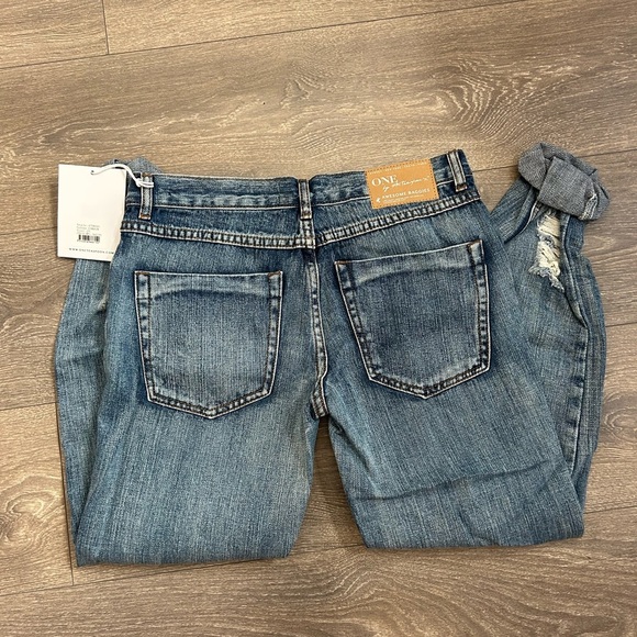 Revolve One Teaspoon Boyfriend Awesome Baggies Jeans Distressed straight leg 25 - Picture 12 of 16